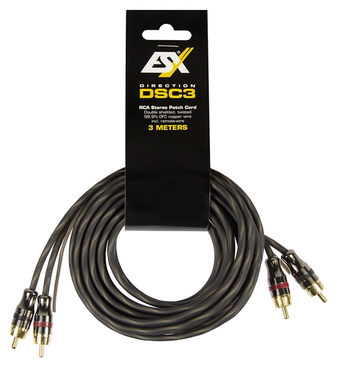 ESX DSC3 RCA kabel Kopper, 3 meter