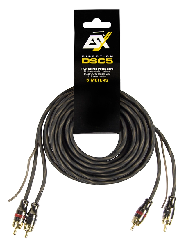 ESX DSC5 RCA kabel Kopper, 5 meter 