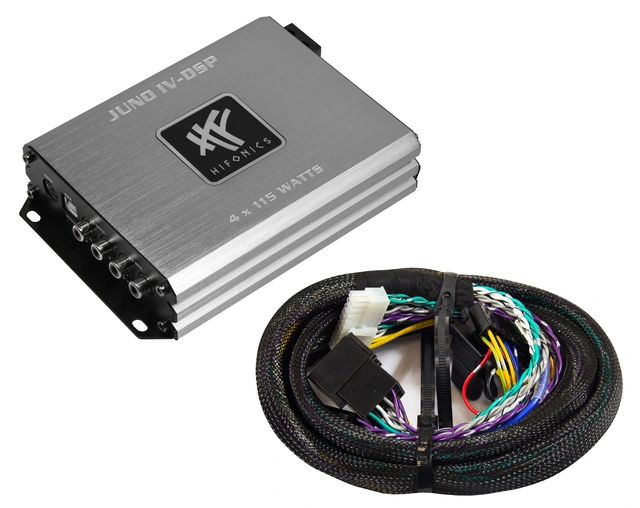 HiFonics JUNO IV-DSP Klasse D 4-kanals DSP forsterker med ISO 