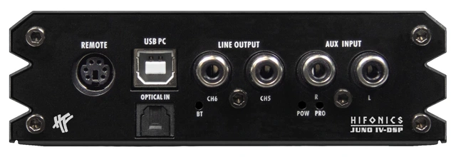 HiFonics JUNO IV-DSP Klasse D 4-kanals DSP forsterker med ISO 