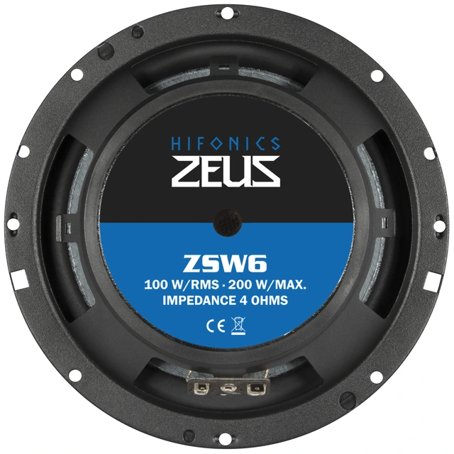 HiFonics ZEUS ZSW6 16,5 cm (6,5") Mellomtone/Kickbass 