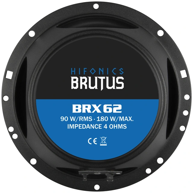 HiFonics BRUTUS BRX62 16,5 cm (6,5") 2-veis koaksialhøyttalere 