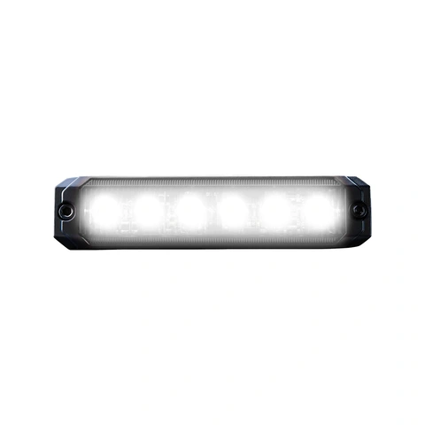 Strands Dark Knight SM6 front poss 6 LED Mørk linse, hvit