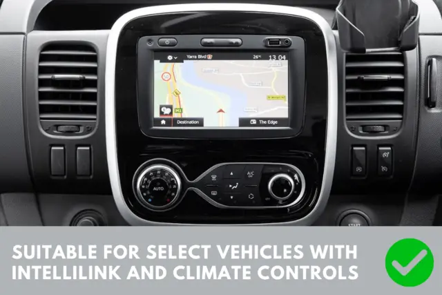 InCarTec Monteringskit 2-DIN NV300/Trafic/Vivaro (2015-->) m/auto. AC 