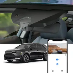 FITCAMX Integrert 4K Dashcam (foran+bak) Kia Niro (2023-->)