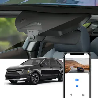 FITCAMX Integrert 4K Dashcam (foran+bak) Kia Niro (2023-->)