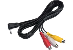 Kenwood CAC3AV AV-kabel, Minijack til RCA-kabeladapter