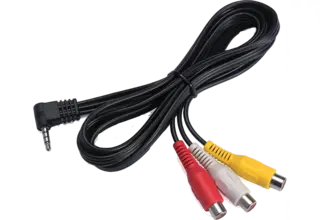Kenwood CAC3AV AV-kabel, Minijack til RCA-kabeladapter