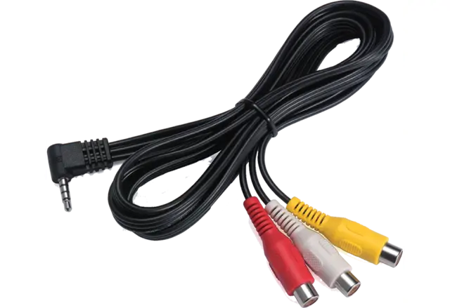 Kenwood CAC3AV AV-kabel, Minijack til RCA-kabeladapter 