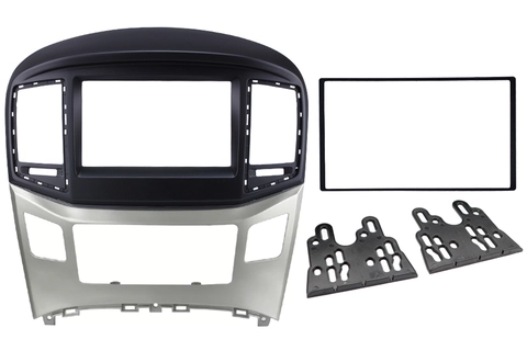 InCarTec Monteringsramme 2-DIN Hyundai H1 (2017 -->) Sort/Sølv