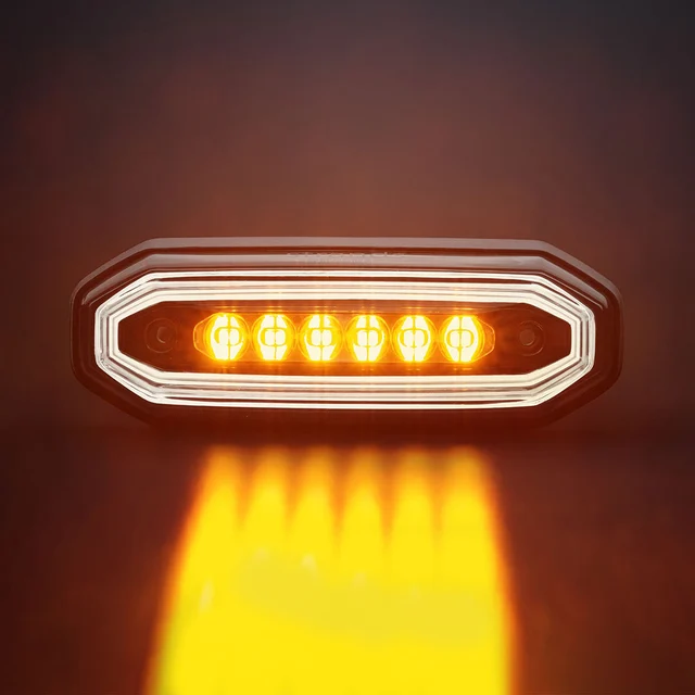 Strands FOR9T varsellys, hvit Front varsel/ posisjonslys hvit, 6 LED 