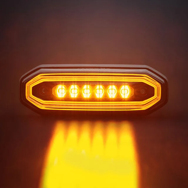 Strands FOR9T varsellys, orange Front varsel/ posisjonslys orange, 6 LED 