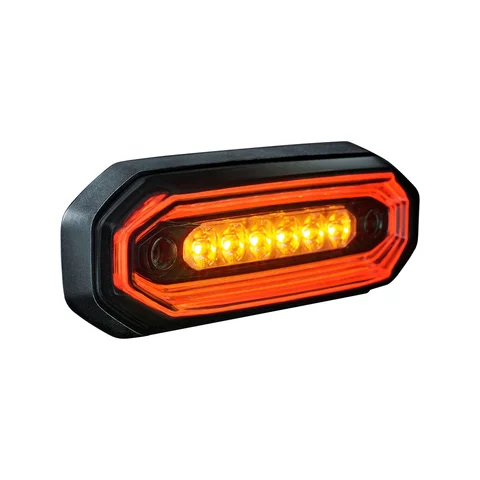 Strands FOR9T varsellys, rød Front varsel/ posisjonslys rød, 6 LED