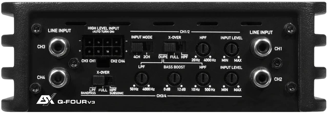 ESX QUANTUM Q-FOURv3 4-kanals klasse D digital forsterker 