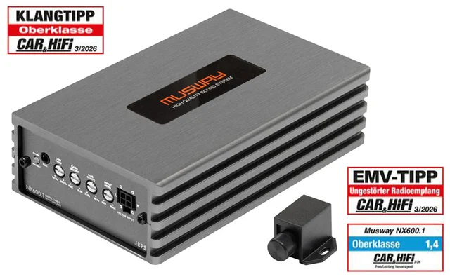 Musway NX600.1 1-kanals/mono klasse D mikroforsterker 