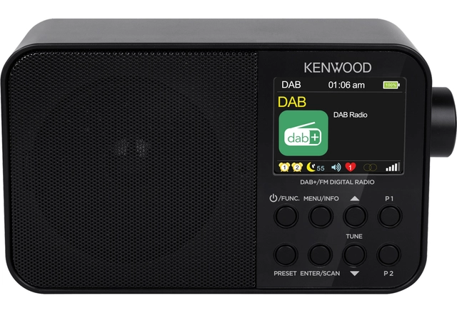 Kenwood Radio DAB+/BT, portabel kompakt Liten DAB+ radio med Bluetooth 