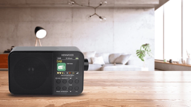 Kenwood Radio DAB+/BT, portabel kompakt Liten DAB+ radio med Bluetooth 