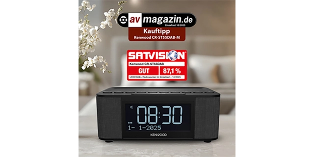 Kenwood Radio DAB+ klokkeradio,BT, sort DAB+ klokkeradio med Bluetooth 