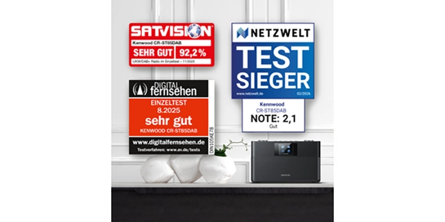 Kenwood Radio DAB+ radio, BT, sort DAB+ radio med Bluetooth 