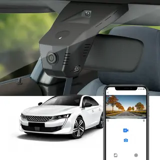 FITCAMX Integrert 4K Dashcam (foran+bak) Peugeot 508 (2019 - 2023)