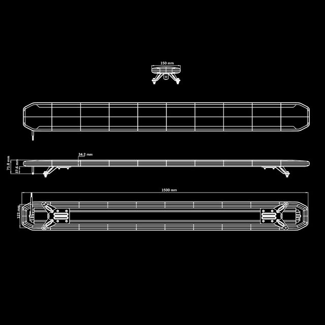 Strands SKYLORD EXP SKYN1 150 varsellys 150cm varsellys for takmontering 