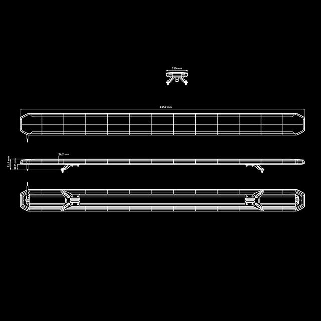Strands SKYLORD EXP SKYN1 180 varsellys 180cm varsellys for takmontering 
