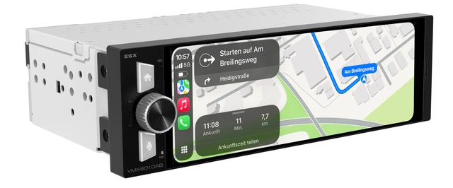 ESX 6,3" LCD/DAB+/FM/USB/SD/BT 1-DIN DAB mediaspiller med masse utstyr 
