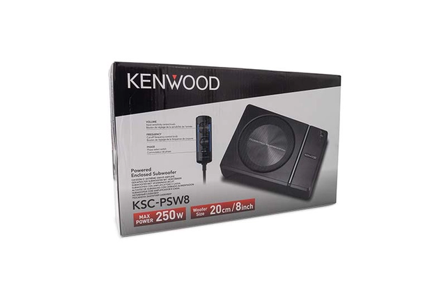Kenwood kompakt aktiv basskasse 8" Aktiv 8" subwoofer, 150w RMS. 250w maks 