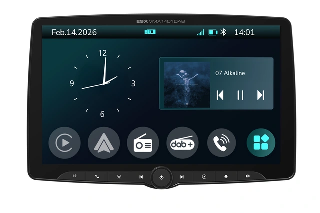 ESX 14" LCD/DAB+/FM/USB/SD/BT 1-DIN DAB mediaspiller med 14" skjerm 