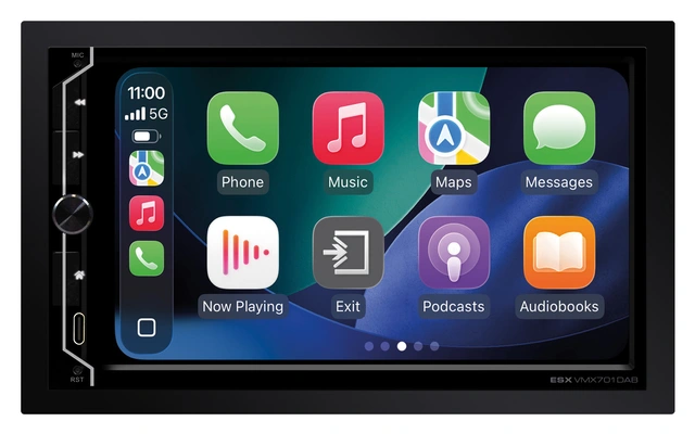 ESX 7" LCD/DAB+/FM/USB/BT 2-DIN DAB mediaspiller med 7" skjerm 