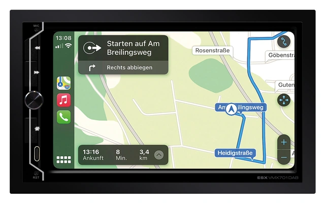 ESX 7" LCD/DAB+/FM/USB/BT 2-DIN DAB mediaspiller med 7" skjerm 