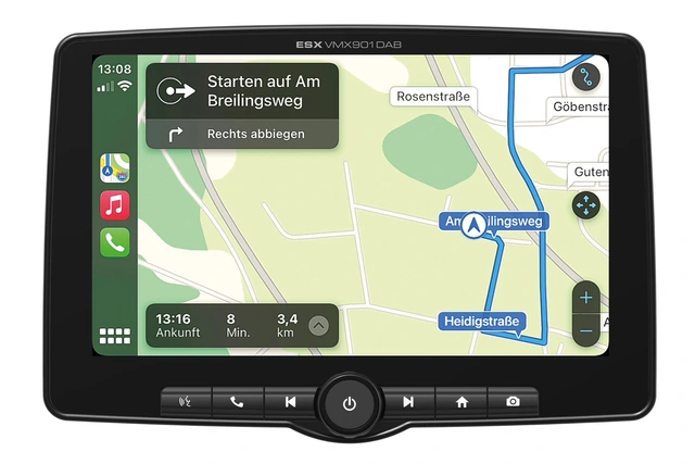 ESX 9" LCD/DAB+/FM/USB/BT 1-DIN DAB mediaspiller med 9" skjerm 