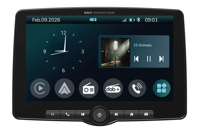 ESX 9" LCD/DAB+/FM/USB/BT 1-DIN DAB mediaspiller med 9" skjerm 