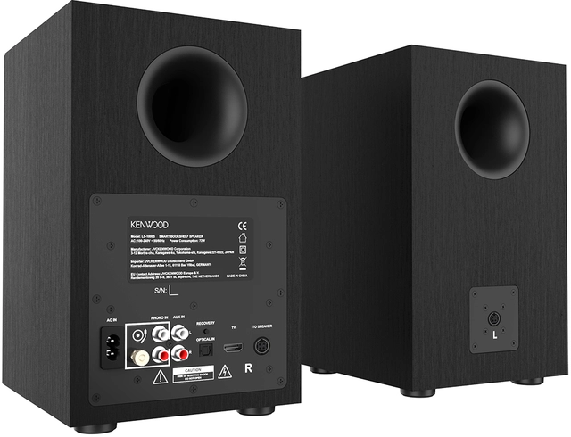 Kenwood aktive bokhyllehøyttalere Hi-Res, Multiroom, Spotify, Auracast 