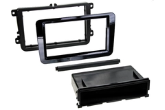 InCarTec Monteringsramme 1-DIN/2-DIN VW/Skoda RCD/RNS-formfaktor (Sort piano)