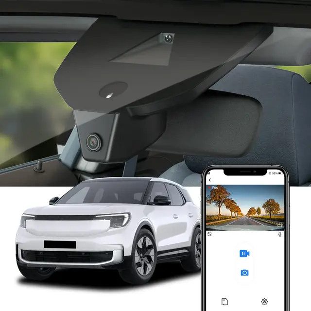 FITCAMX Integrert 4K Dashcam (foran) Ford Capri/Explorer 2024 - 2026 