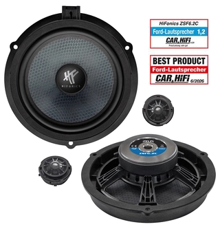 HiFonics ZSF6.2C 6,5" 2-veis komp.sett for Ford