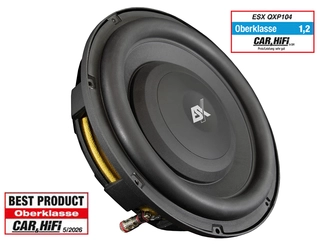ESX QUANTUM QXP104 25 cm (10”) flat subwoofer med grill