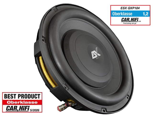 ESX QUANTUM QXP104 25 cm (10”) flat subwoofer med grill 