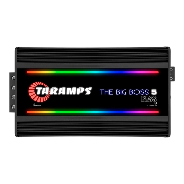 Taramps Bilforsterker 1x5000W 0,5~2ohm 0,5~2 ohm Sort utførelse / RGB 