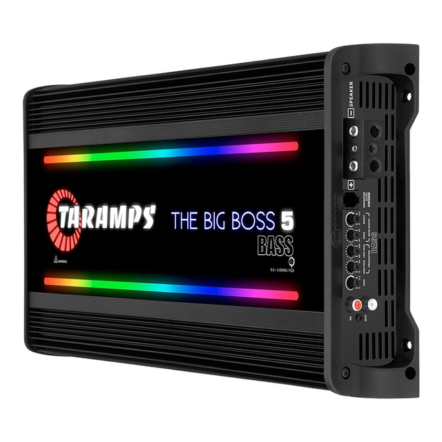 Taramps Bilforsterker 1x5000W 0,5~2ohm 0,5~2 ohm Sort utførelse / RGB 