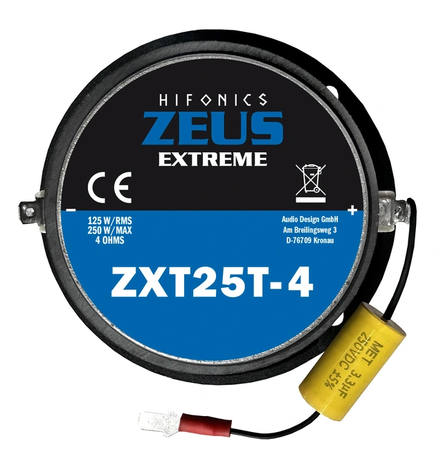 HiFonics ZEUS EXTREME ZXT25T-4 25 mm (1") SPL-horndiskanter 