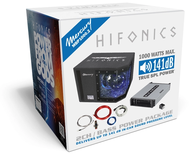 HiFonics MERCURY MBP1000.2 Kraftig 2-kanals basspakke 