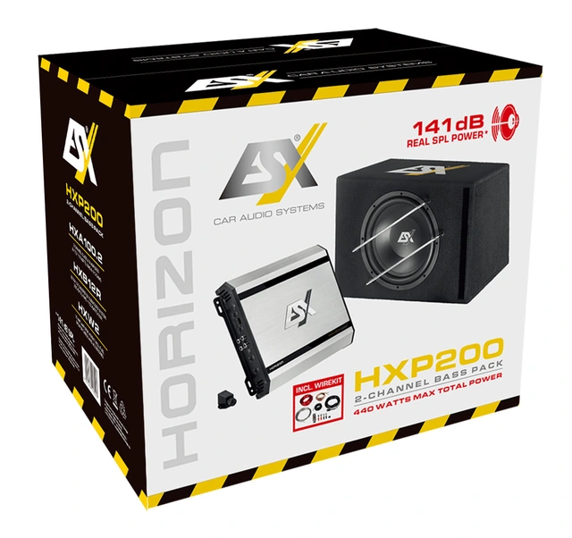 ESX HORIZON HXP200 2-kanals basspakke 