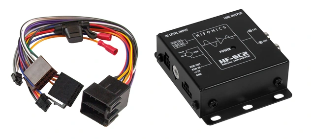 HiFonics HF-SC2-ISO høy-lav nivåadapter 2-kanals med remote 