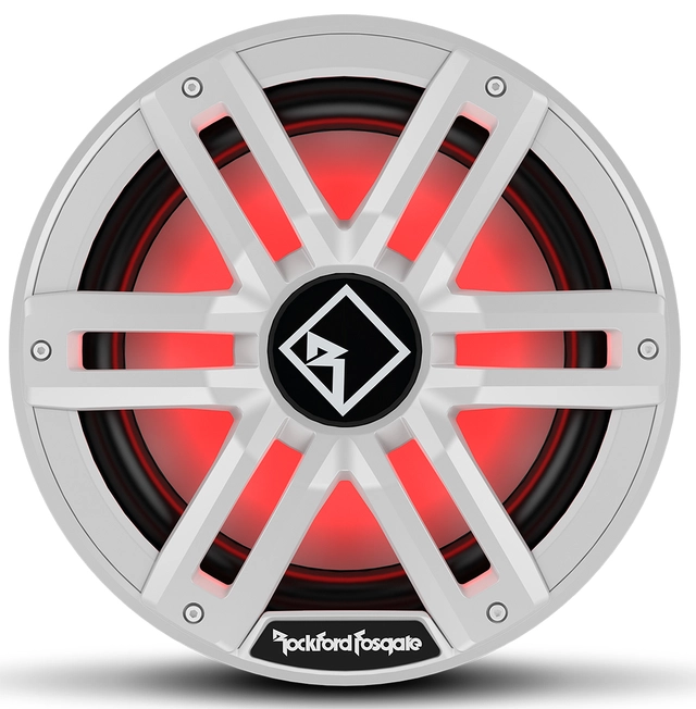 Rockford Fosgate Marine, M2 12" Hvit Marine 12", 400/1600W, 2 x 2ohm, LED-lys 