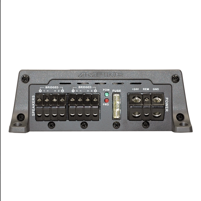 Ampire 4-kanals forsterker - 24V 4 x 70Watt @ 4 Ohm 