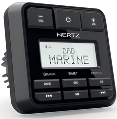 Hertz HMR15D Marine DAB+ radio m/bt 100% vanntett front IP66, 4 x 50W