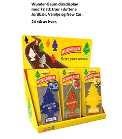 Wunder-Baum Diskdisplay m/72 stk 72 stk, 3 forskjellige dufter