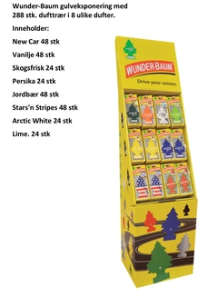 Wunder-Baum Gulvstativ m/288 stk 288 stk, 8 forskjellige dufter
